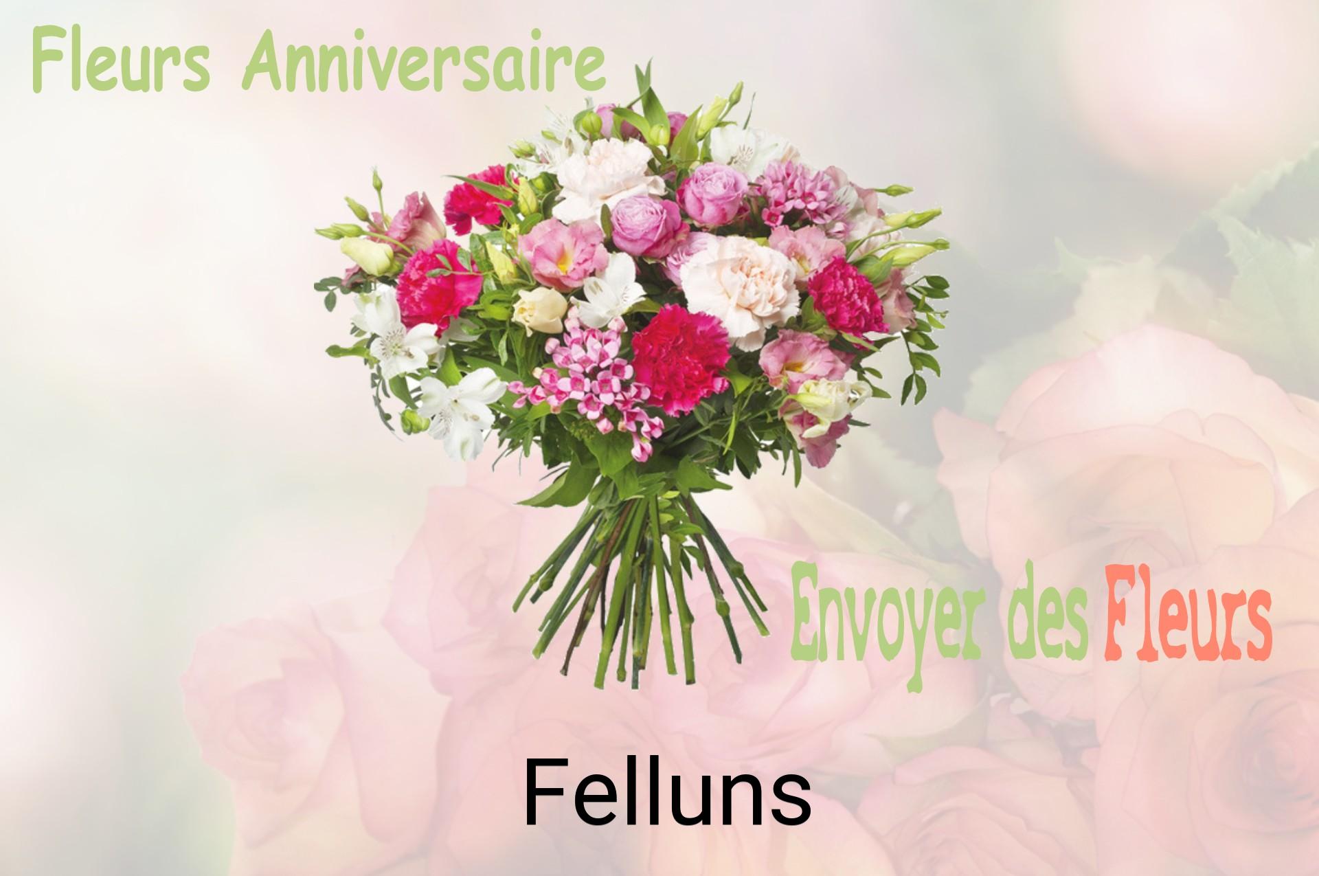 Bouquet de fleurs d’anniversaire livré à Felluns