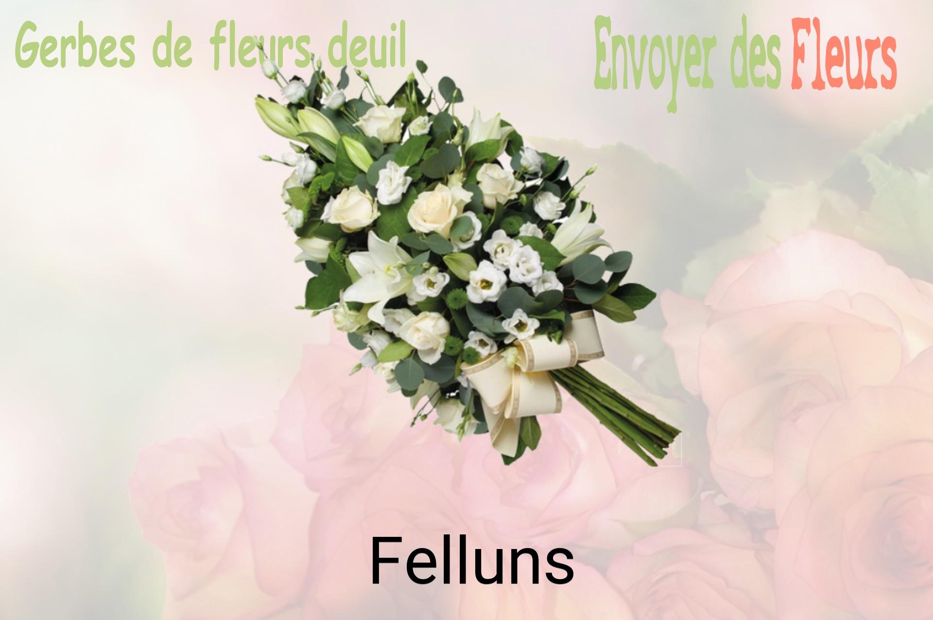 Gerbe de fleurs de deuil livrée à Felluns